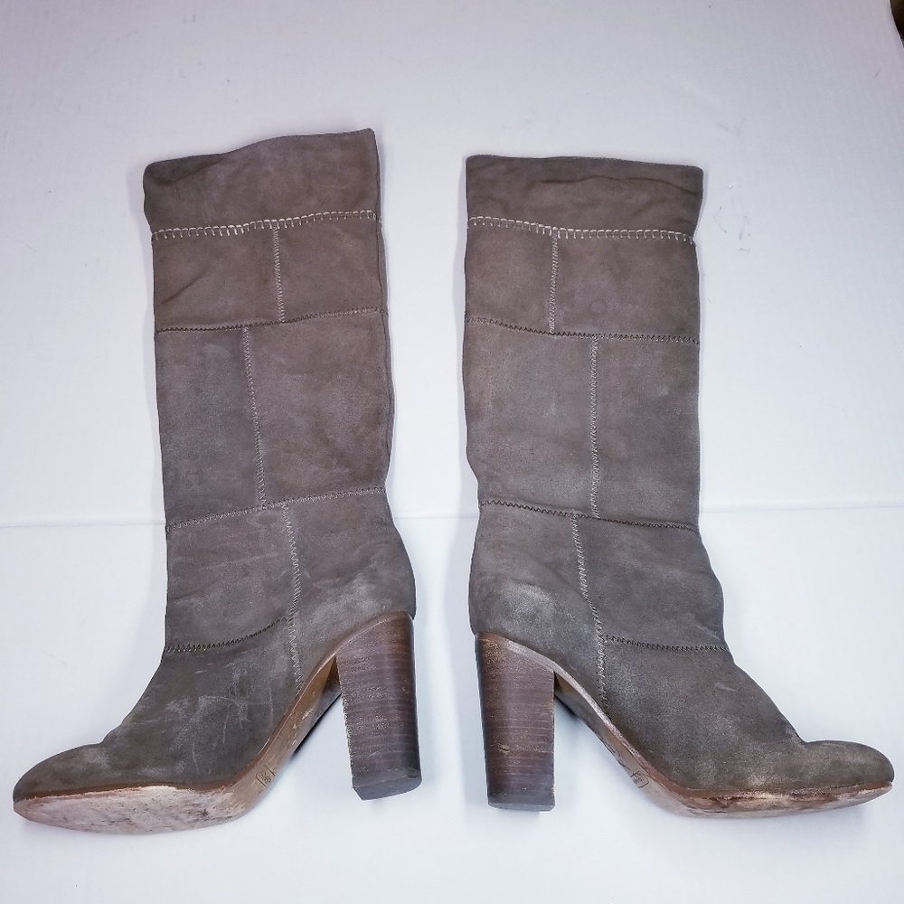 Coach | Suede Knee High Heel Boots, 7 - Picture 3 of 8